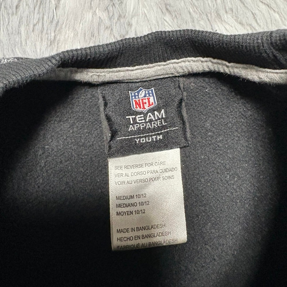 NFL Team Baltimore Ravens Pullover Sweatshirt Black Gray Unisex Youth Medium - Picture 3 of 3
